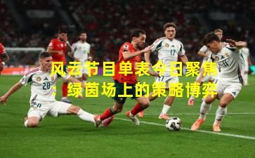 风云节目单表今日聚焦：绿茵场上的策略博弈